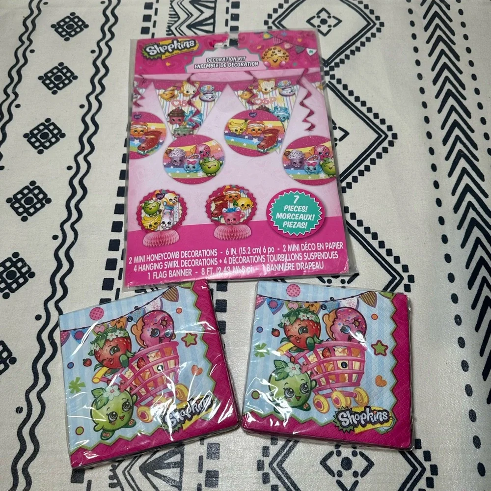Shopkins Birthday Party Supplies Decorations + 2 Napkins packages